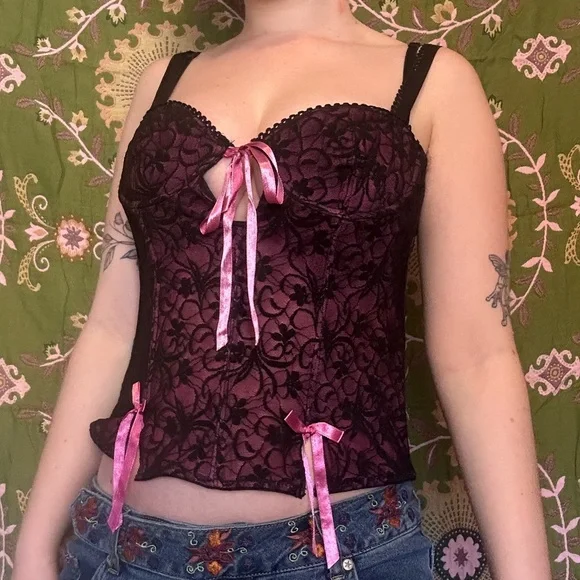 Sexy coquette alt lace corset bustier - Picture 6 of 9